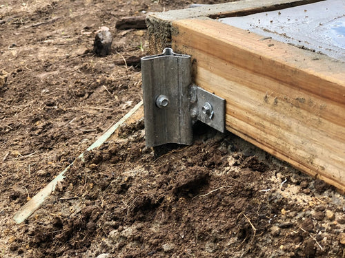 StakeTek bracket fixed to timber with installation kit hardware